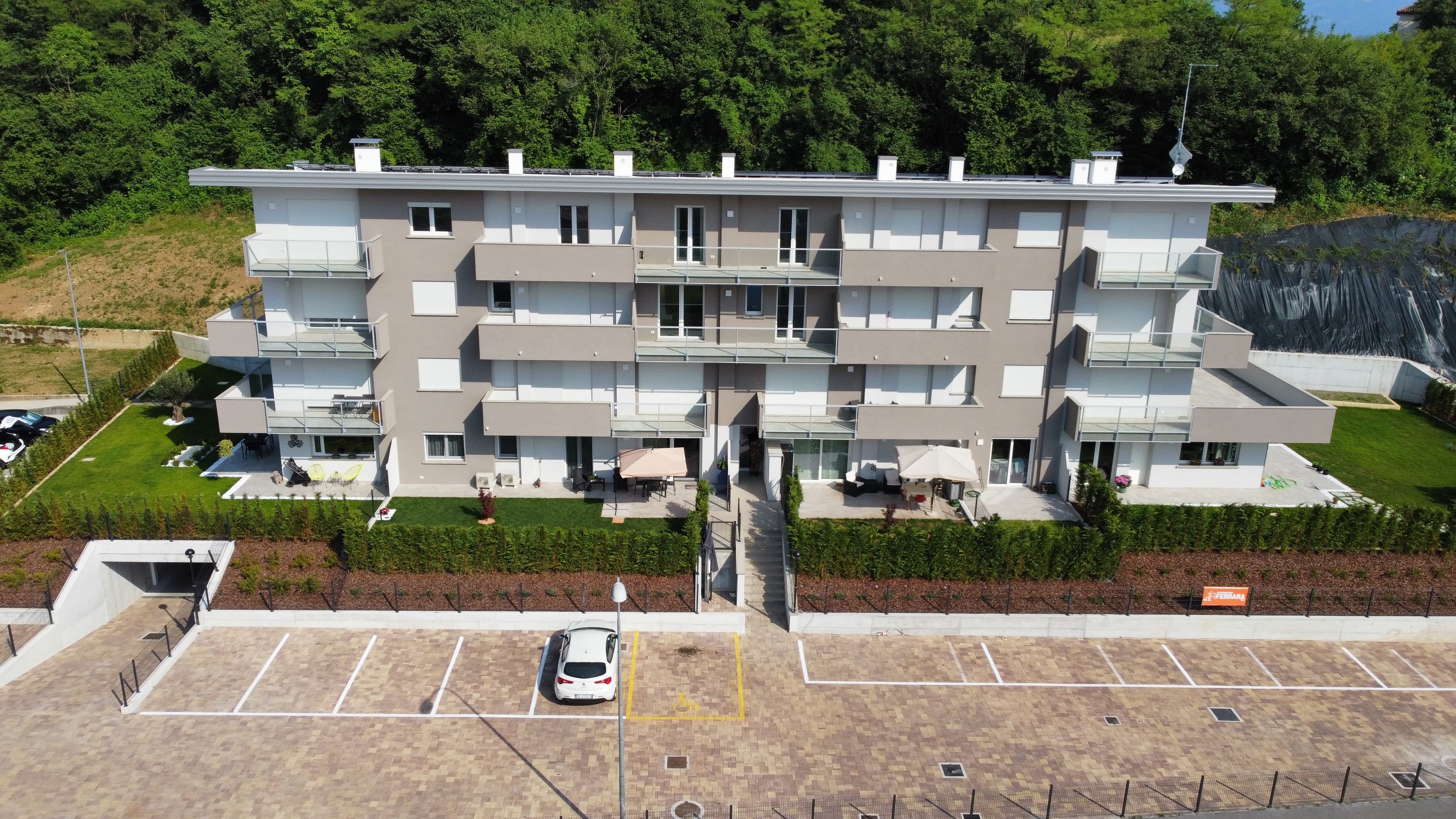Veduta aerea cantiere Dolomiti Bellunesi